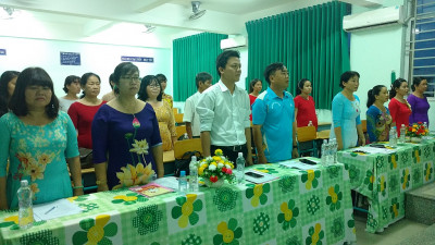 Lễ kết nạp Đảng viên mới cho ba đồng chí năm học 2018 - 2019