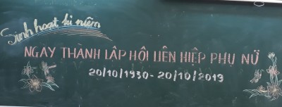 Sinh hoạt kỉ niệm "Ngày Thành Lập Hội Liên Hiệp Phụ Nữ 20/10/1930 - 20/10/2019"