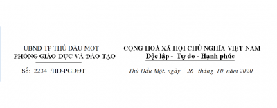 HƯỚNG DẪN  Thực hiện nhiệm vụ giáo dục trung học cơ sở Năm học 2020 - 2021