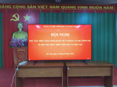 Hội nghị trực tuyến “Học tập, triển khai Nghị quyết số 71-NQ/TW của Bộ Chính trị về đột phá phát triển Giáo dục và Đào tạo”.