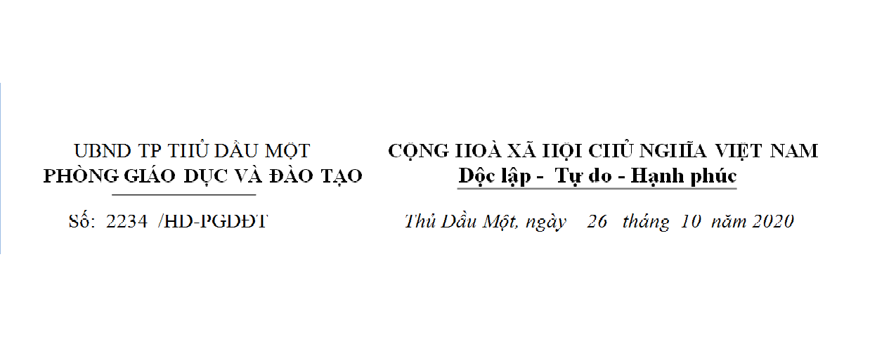 HƯỚNG DẪN  Thực hiện nhiệm vụ giáo dục trung học cơ sở Năm học 2020 - 2021
