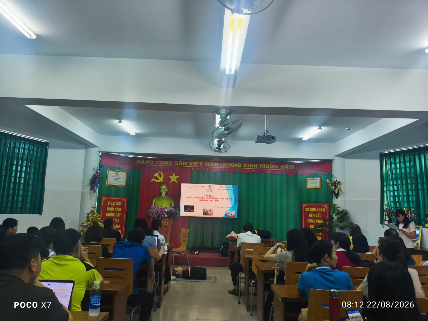 Trường THCS Tương Bình Hiệp phối hợp tổ chức chương trình tập huấn kỹ năng phòng chống tai nạn thương tích